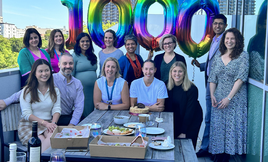 The Newlife IVF team celebrating the clinic's 1,000th baby milestone